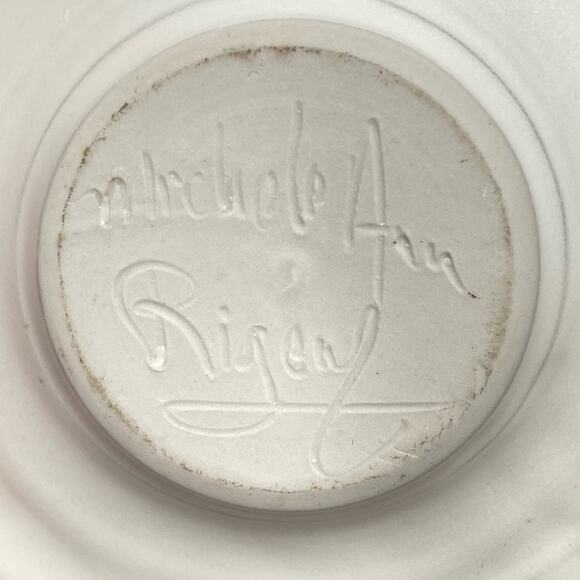 Michele Ann Rigert Signed Studio Art Pottery Vase Glazed Bowl Oregon USA Artist - Picture 2 of 10